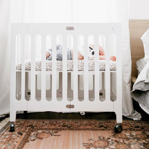 alma mini solid wood crib + mattress