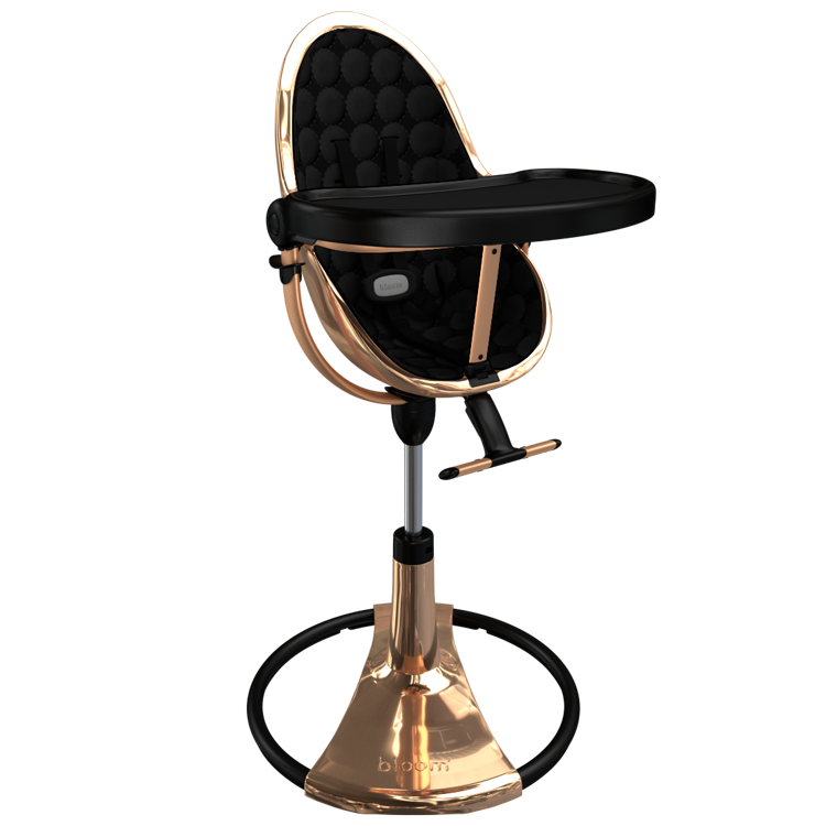 rose gold / midnight black cotton seat pods | variant=rose gold / midnight black cotton seat pods, view=highchair