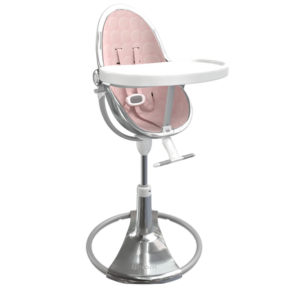 silver / blush cotton seat pods | variant=silver / blush cotton seat pods, view=highchair