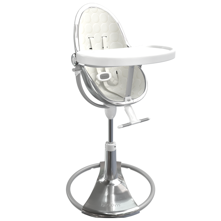silver / coconut white cotton seat pods | variant=silver / coconut white cotton seat pods, view=highchair