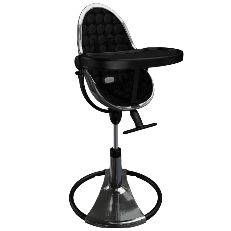 titanium / midnight black cotton seat pods | variant=titanium / midnight black cotton seat pods, view=highchair