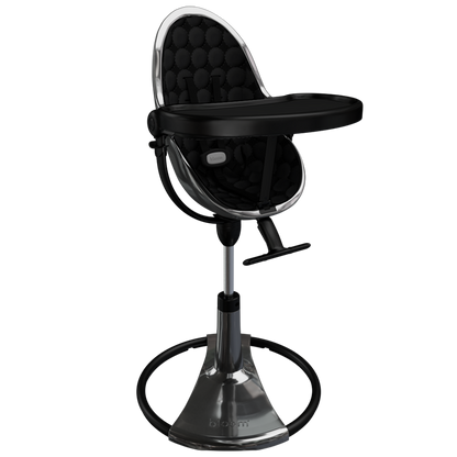 titanium / midnight black cotton seat pods | variant=titanium / midnight black cotton seat pods, view=highchair