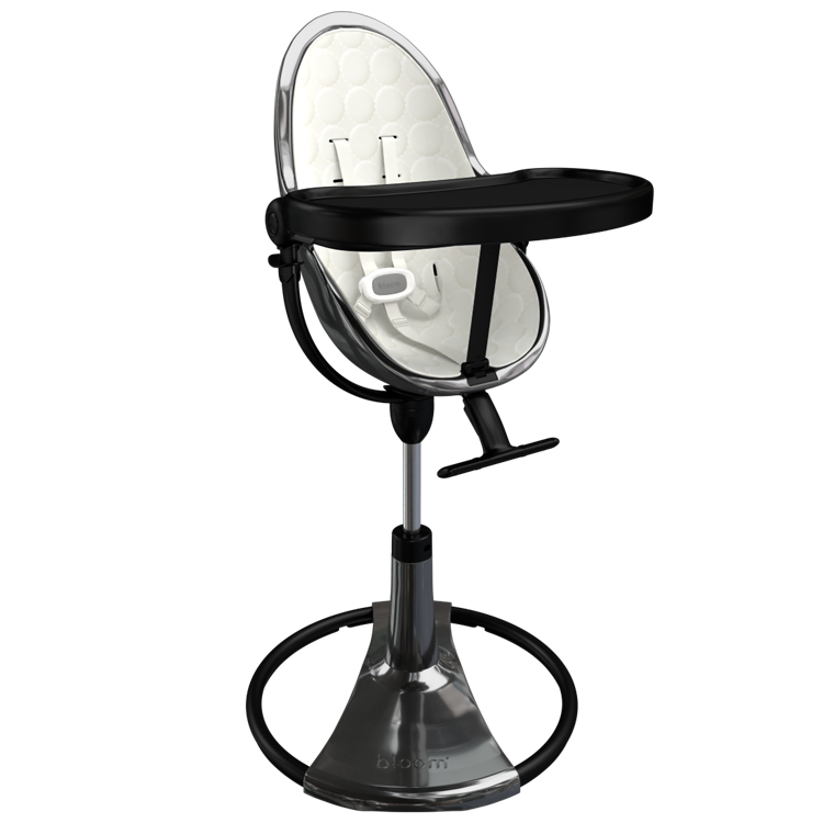 titanium / coconut white cotton seat pods | variant=titanium / coconut white cotton seat pods, view=highchair