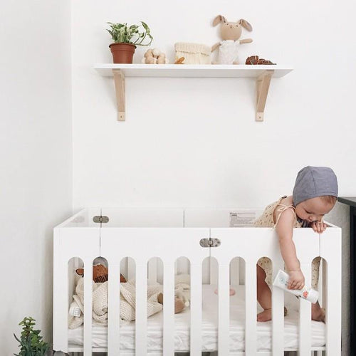 alma mini solid wood crib + mattress