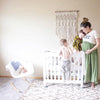 alma mini solid wood crib + mattress